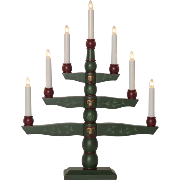 Candelabra: Star Trading - Candlestick Tradition, Green, Electric 7-Light