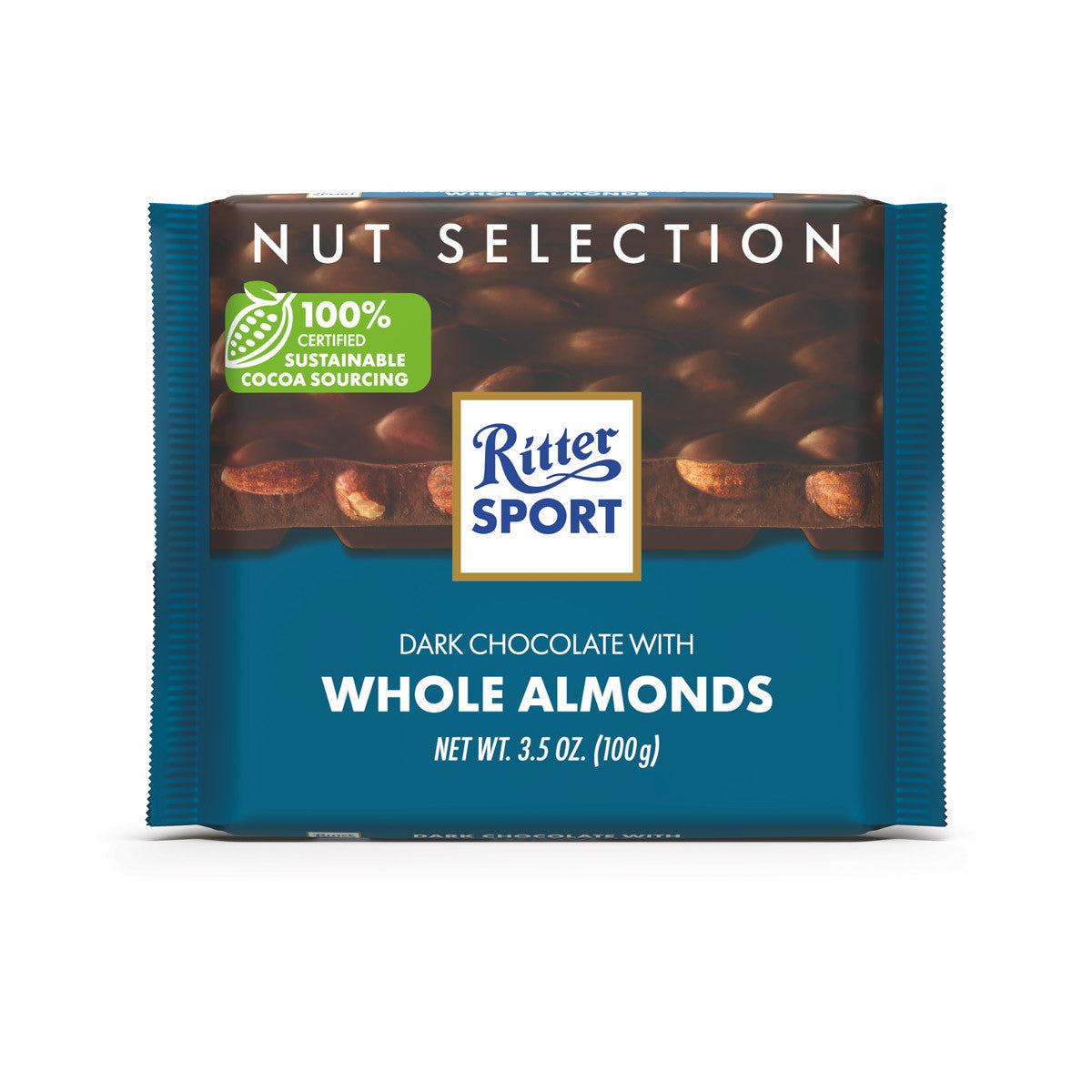 Candy: Ritter Sport - Dark Chocolate With Whole Almonds (100g)