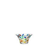 Bowl: Tree of Life Classic Crystal Bowl Hand Painted - Colorful Nordic Inspired Glassware (5" x 3")