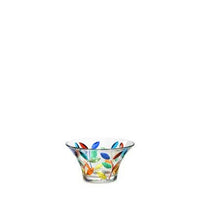 Bowl: Tree of Life Classic Crystal Bowl Hand Painted - Colorful Nordic Inspired Glassware (5" x 3")
