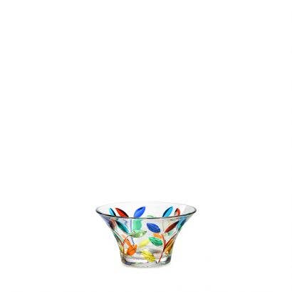 Bowl: Tree of Life Classic Crystal Bowl Hand Painted - Colorful Nordic Inspired Glassware (5" x 3")