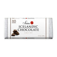A 100g bar of Sirius Icelandic Chocolate—56% dark chocolate with Bourbon vanilla—in white packaging, featuring chocolate squares and detailed branding.