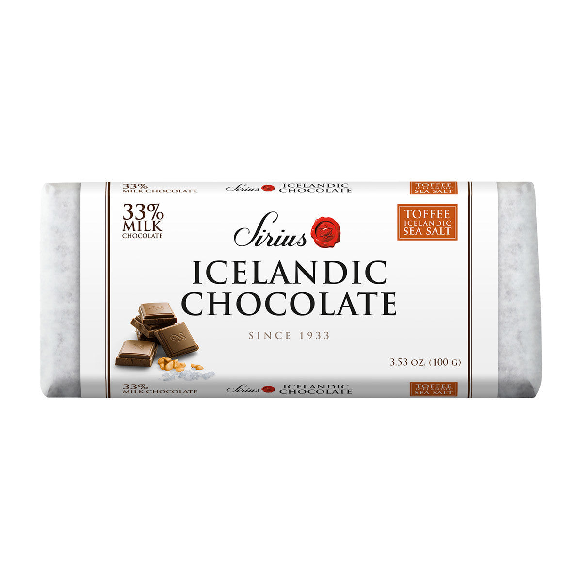 Candy: Noi Sirius Milk Chocolate Toffee & Sea Salt 33% 1 Bar
