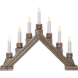 The Candelabra: Star Trading - Karin Electric 7-Light is a traditional Swedish wooden triangular candlestick with seven electric candles. Each candle sits on a wooden base in a symmetrical, tiered design and boasts proud Swedish craftsmanship.