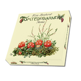 The cream-colored box for the Game: Elsa Beskow Children of the Forest Memory Game shows four gnome children from Beskow’s story sitting among red mushrooms and plants in this charming memory game.