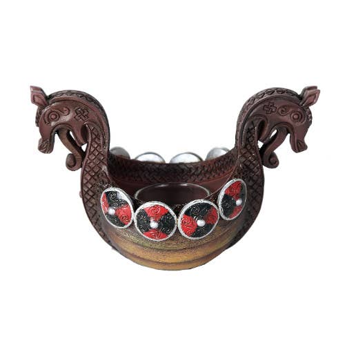 Candle Holder: Viking Ship Votive - Tea Light Candle Holder