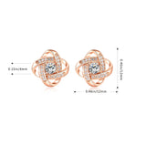 Ice Dance Necklace in rose gold/sterling silver features brilliant cut cubic zirconia on an approx. 18 chain.