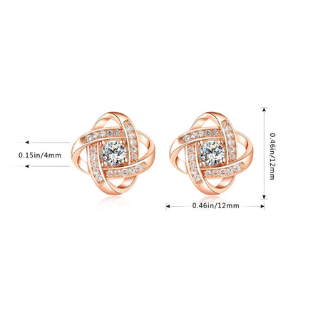Ice Dance Necklace in rose gold/sterling silver features brilliant cut cubic zirconia on an approx. 18 chain.