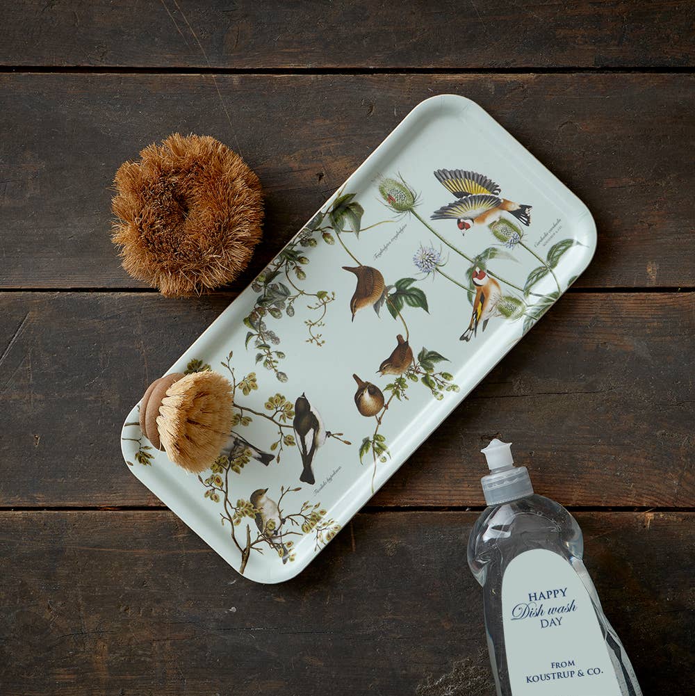 Tray: Garden birds serving tray 32 x15- Made i Europe by Koustrup & Co Denmark