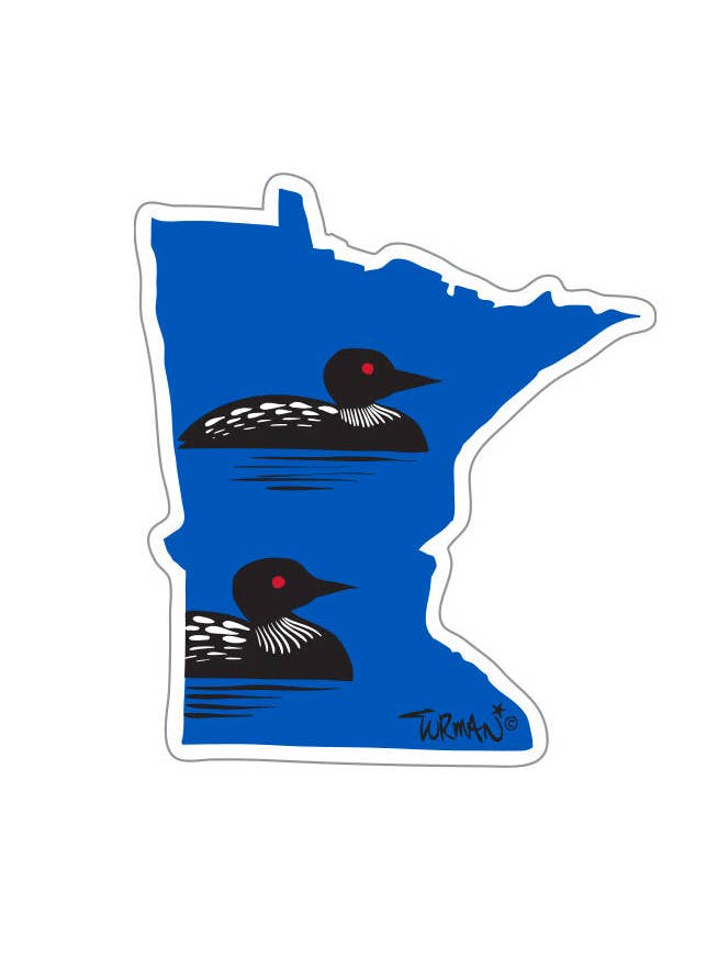 Sticker: Minnesota Loon by Adam Turman