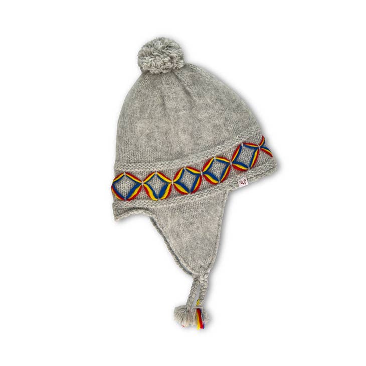 Hat: Light Grey Lovikka Knit Hat by Borjesson Handskar