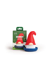 Brush: Beardy Tomte - Gnome Dish Scrub Brush 4" Tall with Dish 3.25" Diamter