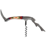 The Marrakesh Collection Waiter's Friend Corkscrew showcases a vibrant design and multitool functionality, including a foil cutter, corkscrew, and bottle opener blade.