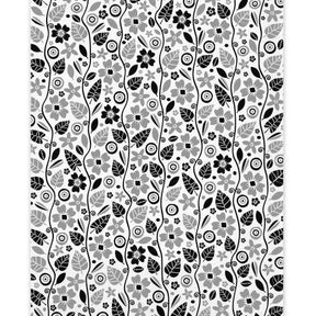 The Garden Black Gift Set includes a tea towel and dish cloth with a black and white floral pattern—perfect for adding style and sustainability to your kitchen towel collection.