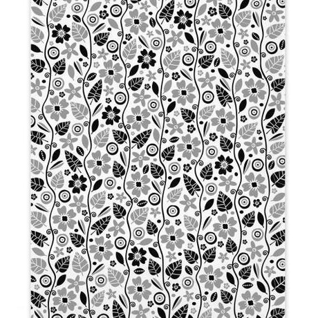 The Garden Black Gift Set includes a tea towel and dish cloth with a black and white floral pattern—perfect for adding style and sustainability to your kitchen towel collection.