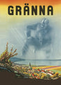 The Poster: Gränna 300 Years - Come to Sweden (50 x 70 cm) features a vintage design with a colossal figure soaring above the charming fields and town, printed on premium-quality paper.