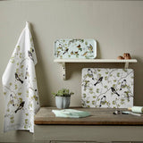 Tray: Garden Birds Nordic Birch Veneer Serving Tray 32x15 cm Rectangle Serving Tray