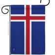 Show your Icelandic pride with the Flag: Iceland Garden Flag - Icelandic Nationality Decor Flag, made from weather-resistant fabric and featuring a blue background with white and red crosses—ideal for outdoor display.