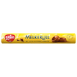 Yellow Freia Melkerull package with images of chocolate pieces, cows, and the Norwegian phrase “Et Lite Stykke Norge” on the front.
