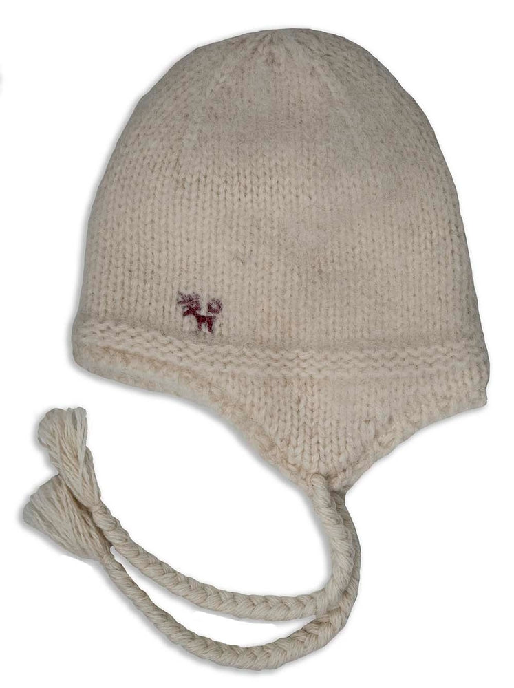 Copy of Hat: White Siska Knit Hat by Borjesson Handskar
