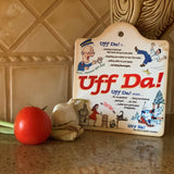 Tile: Uff Da! Ceramic Cork Backed Cheeseboard Wall Decor 6.25" wide x 7.5" high