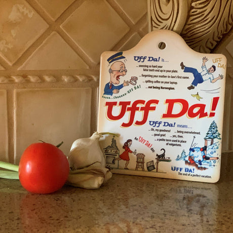 Tile: Uff Da! Ceramic Cork Backed Cheeseboard Wall Decor 6.25" wide x 7.5" high