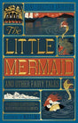 Book cover with illustrated sea scenes, a mermaid, a ship, and ornate decorative patterns.