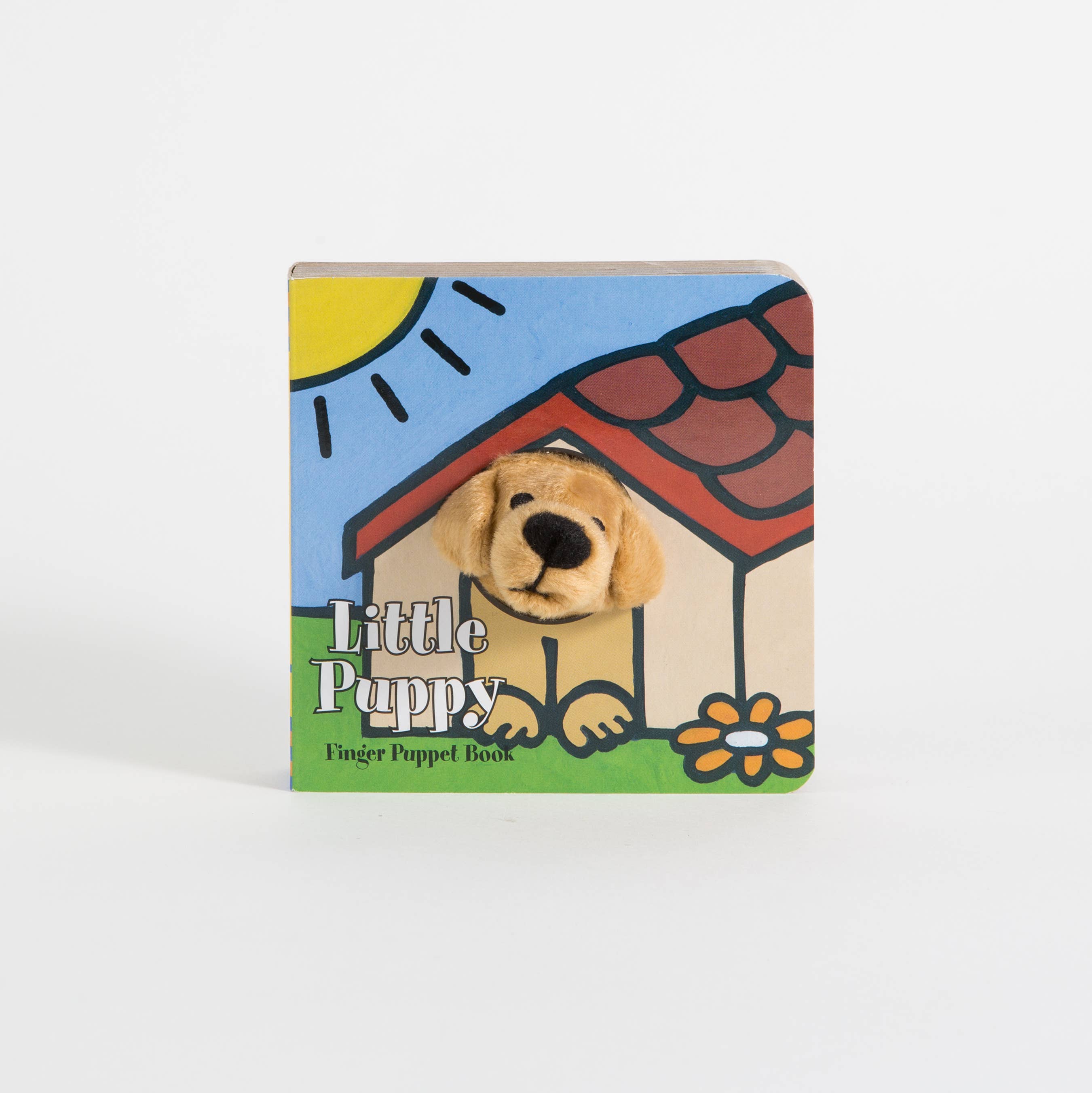 Book: Little Puppy Finger Puppet Book is a board book for children featuring a playful puppy finger puppet in the center and cheerful illustrations on the cover, making it an engaging choice for little ones.