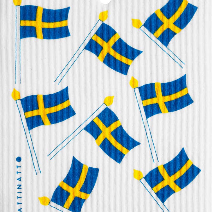 Dish Cloth: Swedish Flags