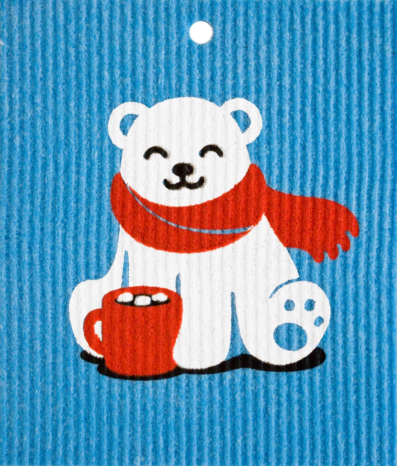 Dish Cloth: Polar Bear with Cocoa