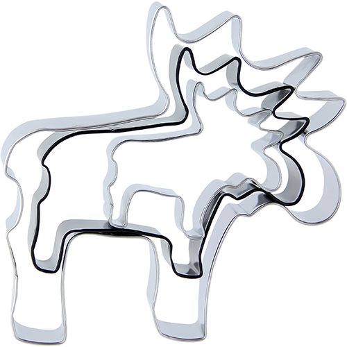 The "Cookie Cutter: Moose 3 sizes" set is ideal for crafting delightful cookies, adding a hint of Swedish charm to your baking with its elegant metal design.