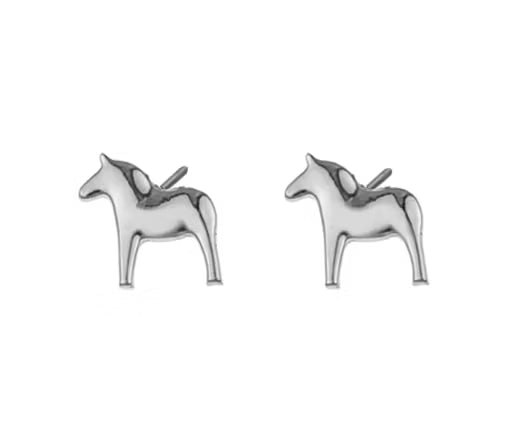 Necklace: Swedish Dala Horse Necklace by Anna Viktoria of Sweden Surgical Steel