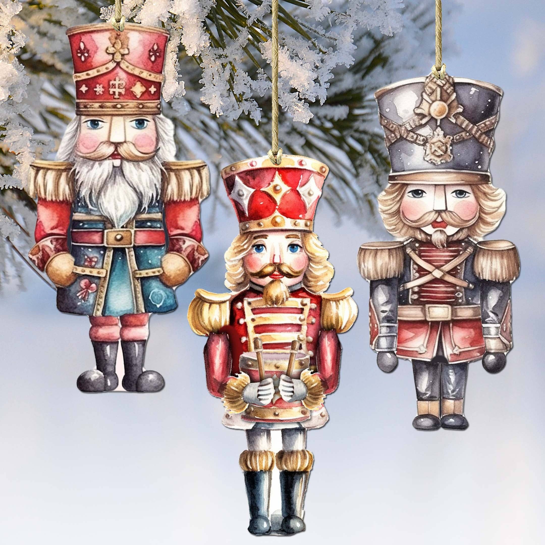 Ornament: Nutcrackers Decorative Wooden Ornament