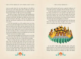 Book pages feature an underwater mermaid and a vibrant palace, with detailed illustrations in a decorative vintage layout inspired by Hans Christian Andersen fairytales.