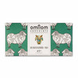 A chocolate bar with a geometric sheep design on green, labeled Candy: OmNom Chocolate Reykjavik Sea Salted Almonds 60g.