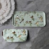 Tray: Garden Birds Nordic Birch Veneer Serving Tray 32x15 cm Rectangle Serving Tray