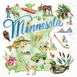 Bring a touch of Minnesota charm to your celebrations with Boston International's "Napkins: Minnesota Map with Iconic Images" (20 per pkg). Featuring illustrations of iconic state symbols—such as the moose, duck, deer, pine trees and cones, lady slipper flower, walleye fish, hockey stick, canoe, city skyline, trucks, steamboats, skis, apples, and lakes—these napkins are perfect for adding a unique flair to your Minnesota party supplies or any state-themed gatherings.