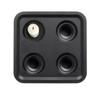 Candle Holder: Stumpastaken Fyran Four Candle Holder - Square in 100% recycled material White Powder-coated