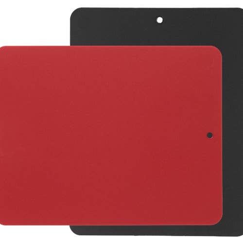 The BENDY Swedish Flex Cutting Board Pack (2 Red & Black) features laminated sheets with rounded corners and top holes, designed to prevent cross-contamination in your kitchen. Plus, theyre BPA-free for peace of mind.