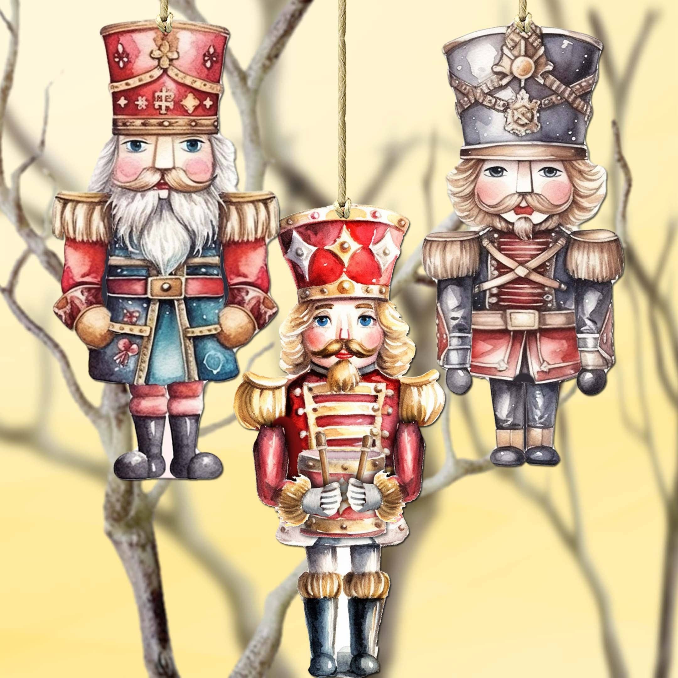 Ornament: Nutcrackers Decorative Wooden Ornament