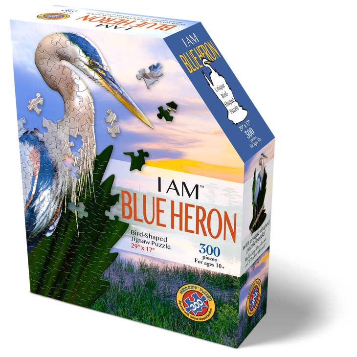 Puzzle: I Am Blue Heron - Shaped Jigsaw (300 Pieces)