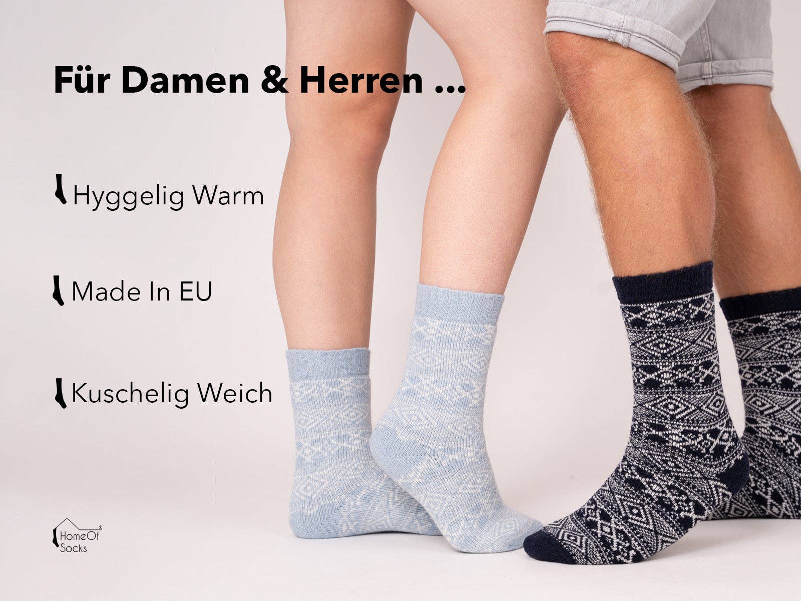Socks: Norwegian Light Blue socks classic 45% wool content