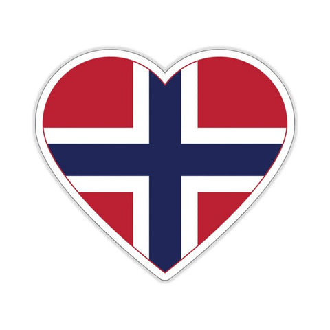 Sticker: Norwegian Heart Flag