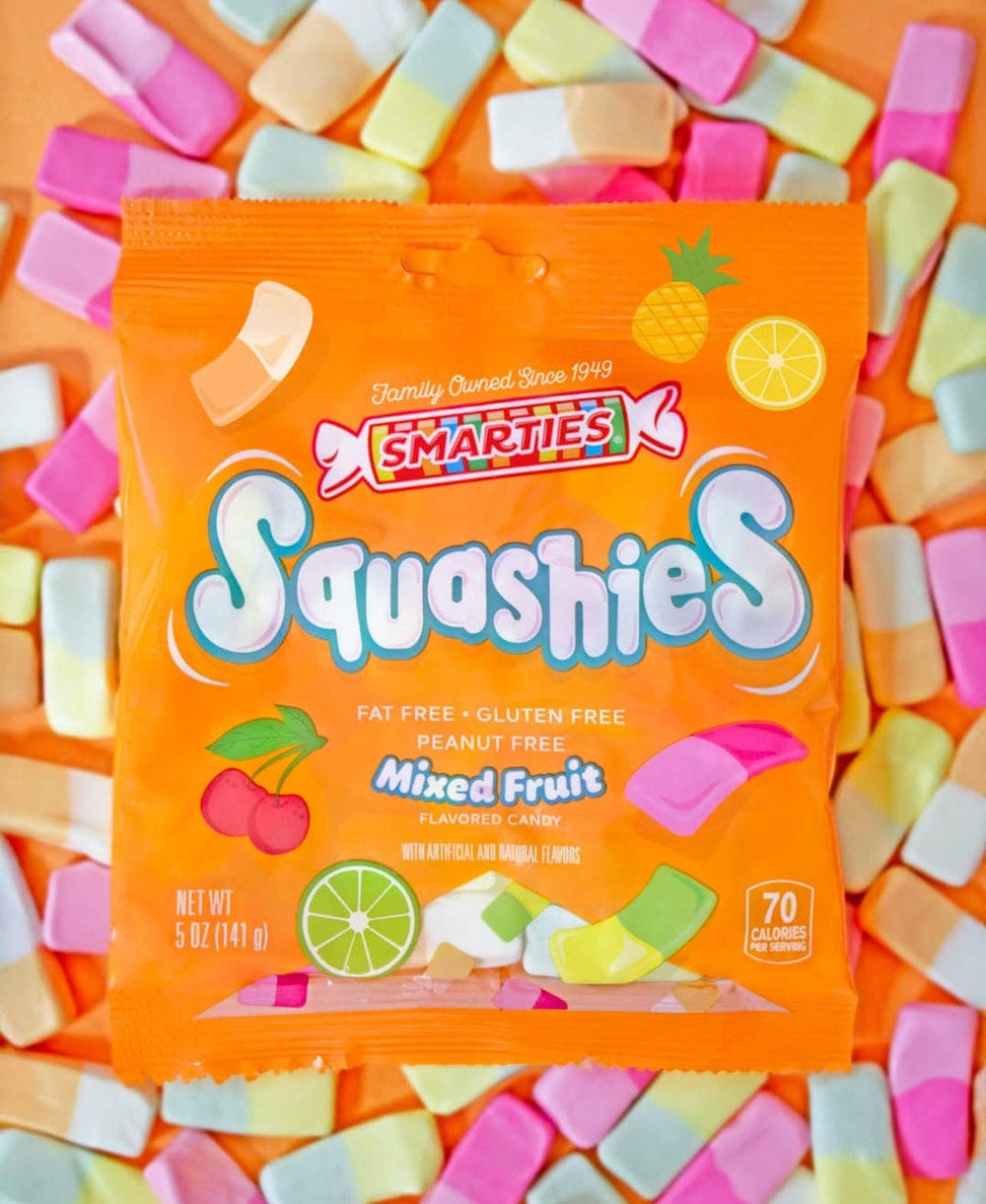 Candy: Smarties Squashies Mixed Fruit Flavored Chewy Candy 5 oz Bag