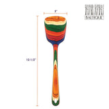 The Marrakesh Wooden Spatula - Birch features a multicolored birch design, a 3-inch wide bowl, and a 12.5-inch handle. Measurements and the Baltique logo appear in the top right corner.