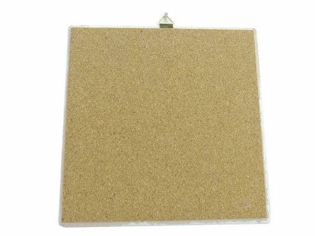 Tile: Scandinavian Lovebirds Folk-art Ceramic Tile Deluxe Plaque with Cork Back and Hanger 6.25"x6.25"