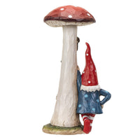 Gnome: Gnome - Tomte with LED Toadstool - Mushroom House 9.45" High
