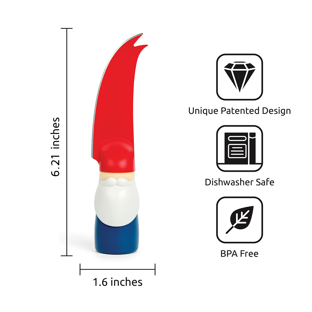 Knife: Bert Gnome Cheese Knife and Spreader - Kitchen Gifts 6"