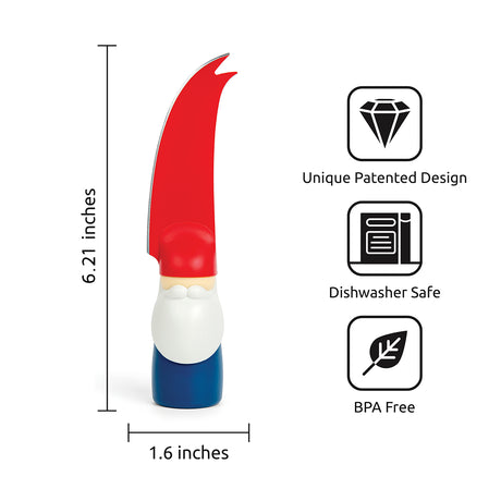 Knife: Bert Gnome Cheese Knife and Spreader - Kitchen Gifts 6"