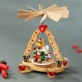 The Pyramid: Christmas Pyramid with "Kids" Candle Holder is a 7" tall x 6" wide handcrafted German decoration featuring painted figures, a fan top, and space for 4 candles—perfect as a charming holiday centerpiece.